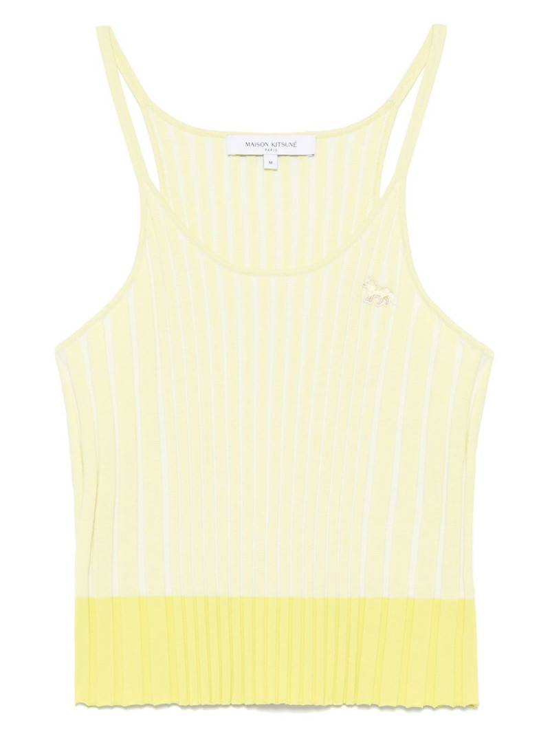 baby fox-patch ribbed tank top 1