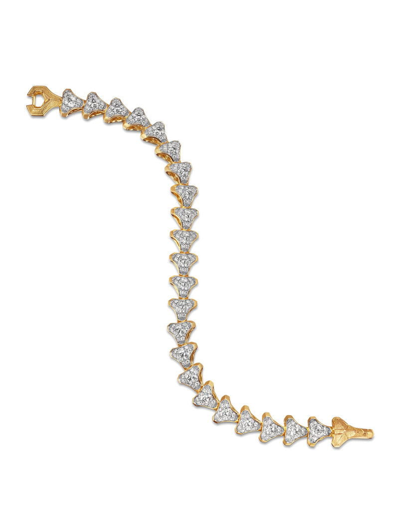 Men's Armory Link Bracelet in 18K Yellow Gold - Diamond 3