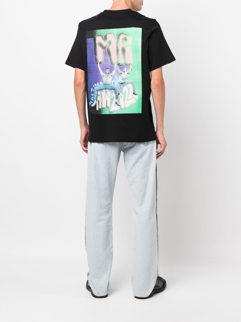 rear graphic-print T-shirt - 3
