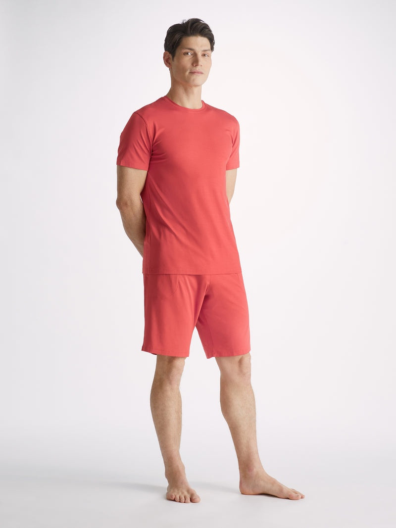 Derek Rose Men's Lounge Shorts Basel Micro Modal Stretch Paprika outlook