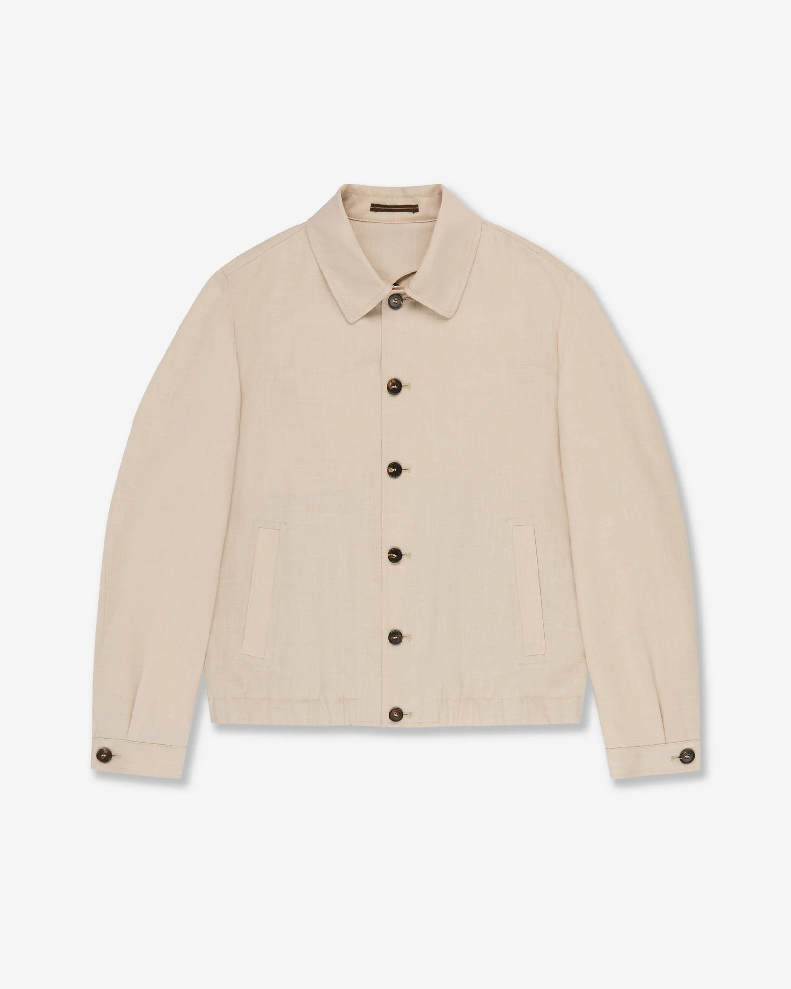Wool, linen and silk blouson jacket - 1