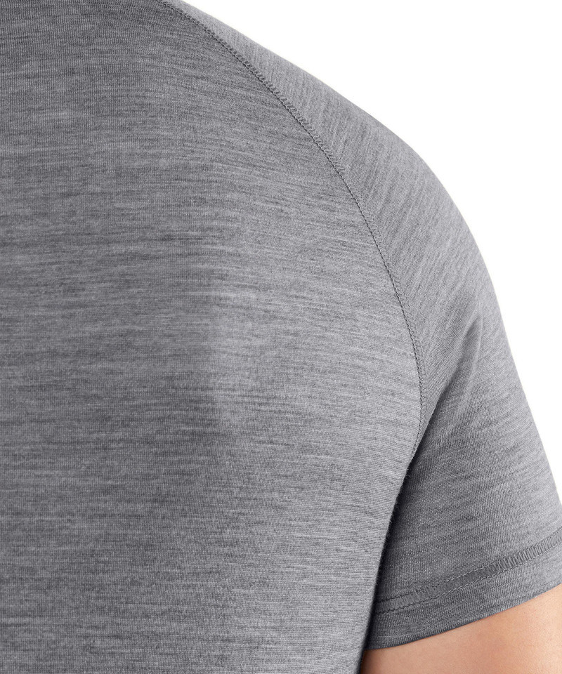 Men Short sleeve Shirt Silk-Wool 4
