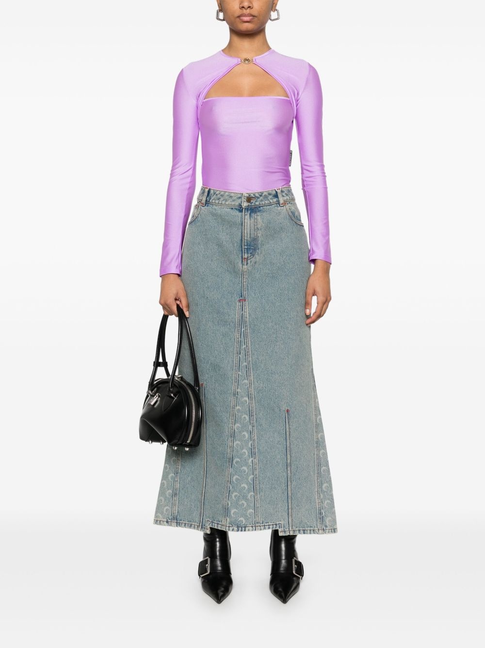 draped jersey top - 2