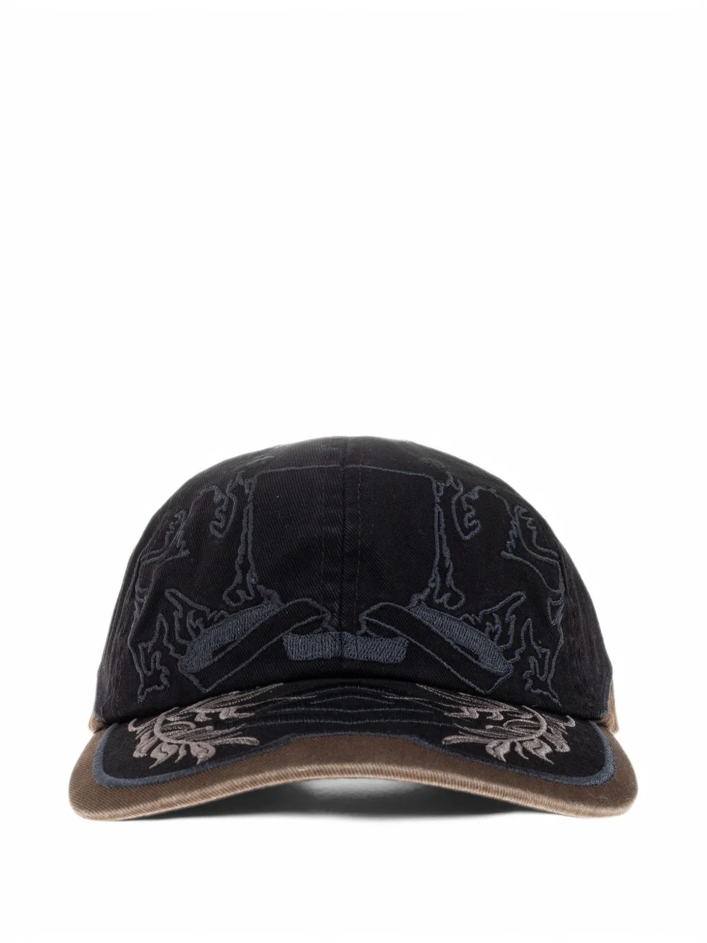 x Slam Jam Laurel embroidered panelled cap - 1