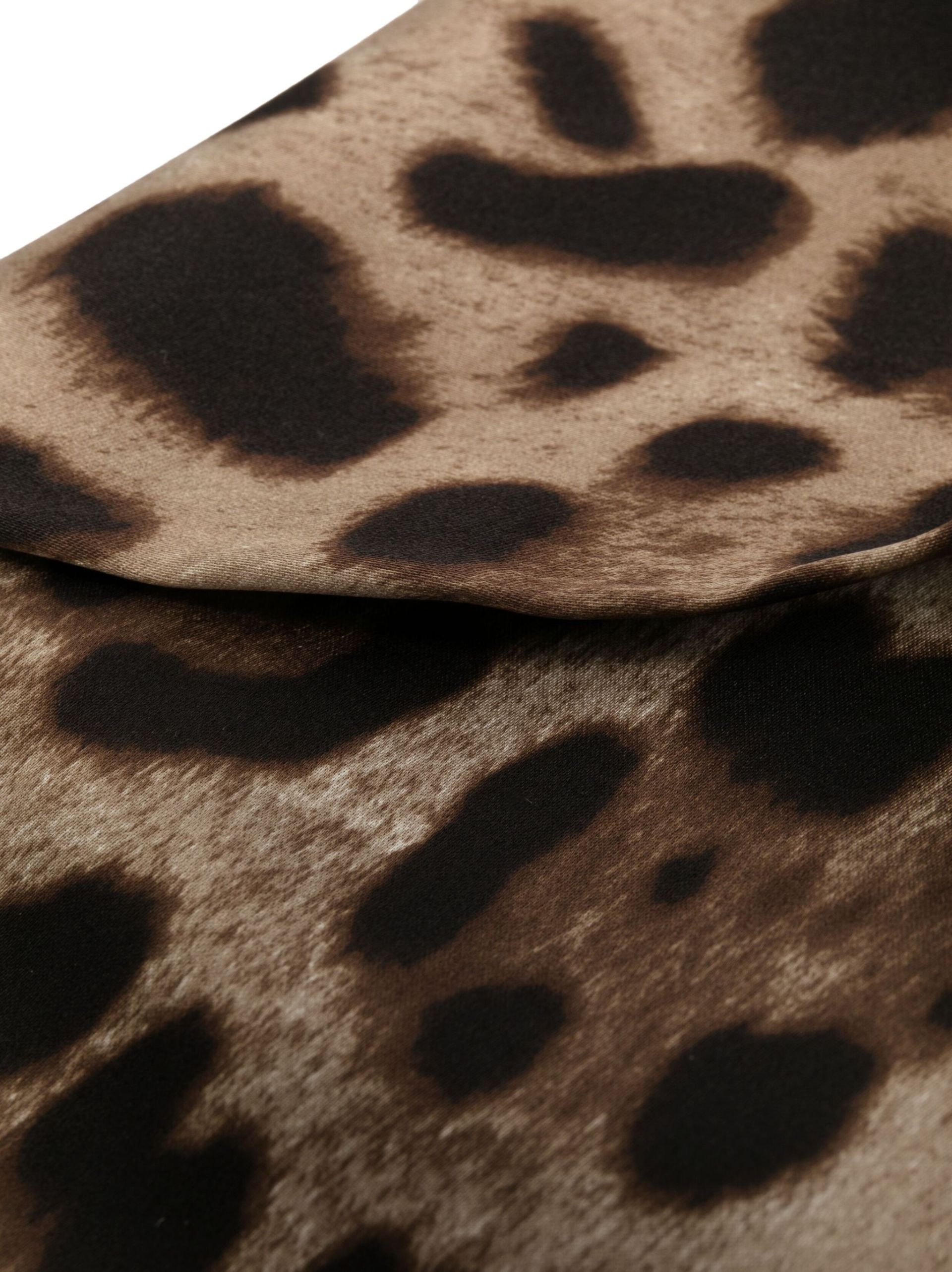 X Kim Kardashian Brown Leopard Print Long Gloves - 2