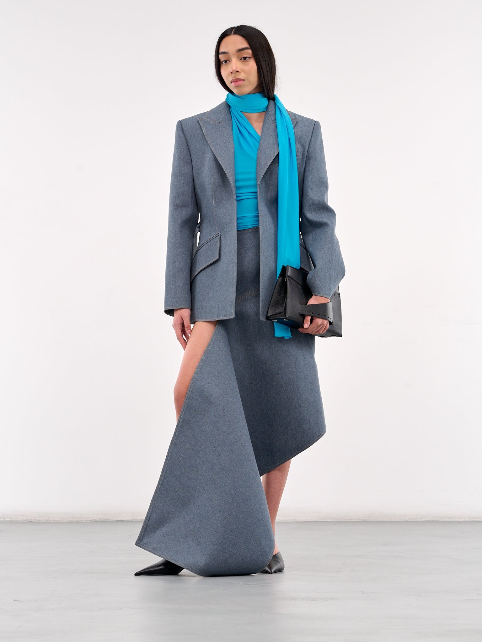 Draped Scarf Top - 6