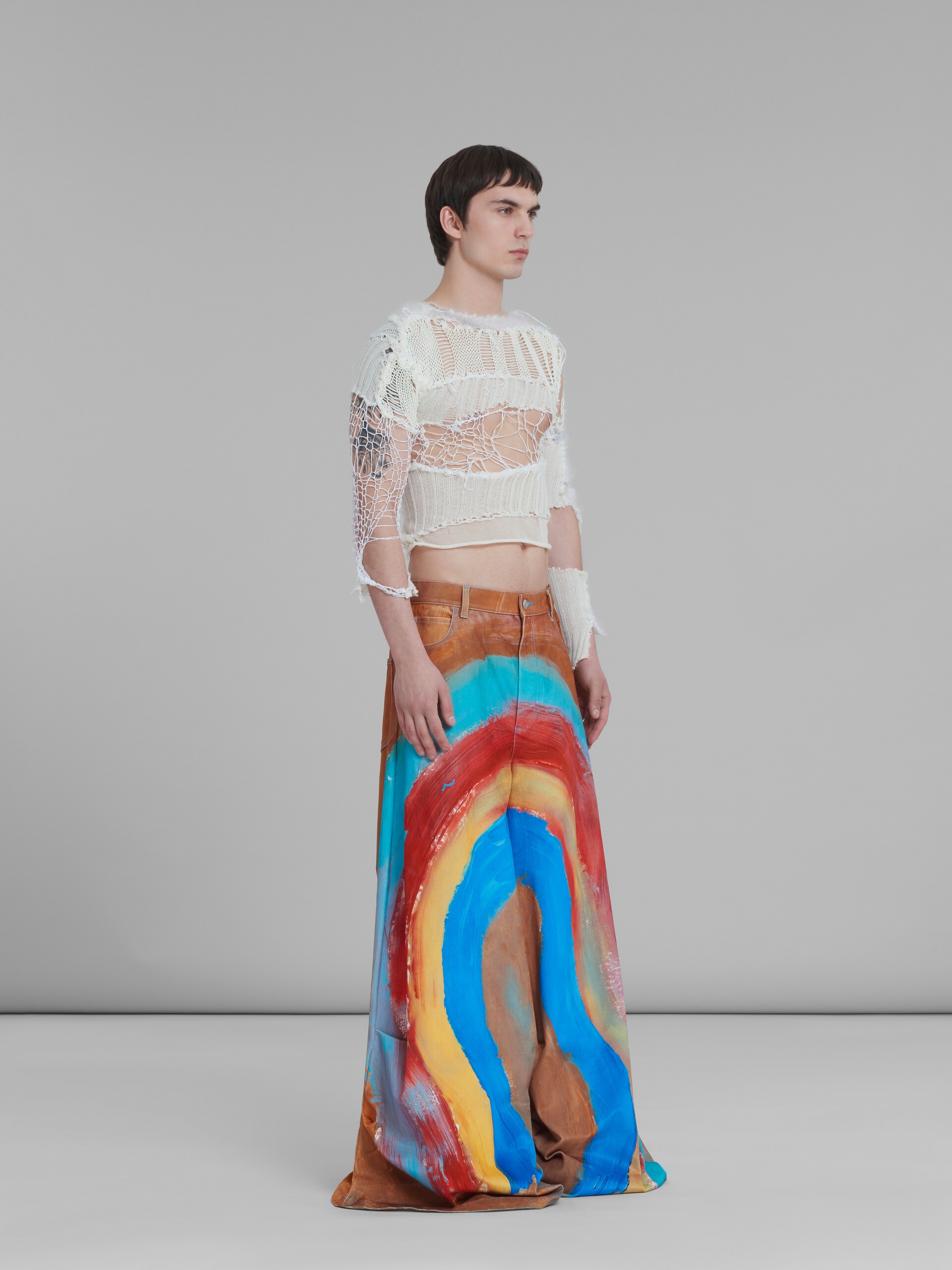 WHITE PATCHWORK JUMPER - 5