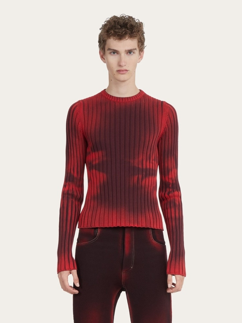 FERRAGAMO DENIM PRINT SWEATER outlook