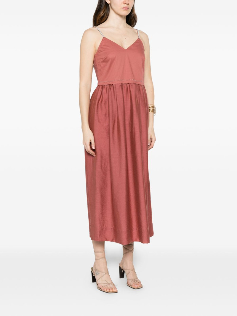bead-embellished pleated midi dress 3