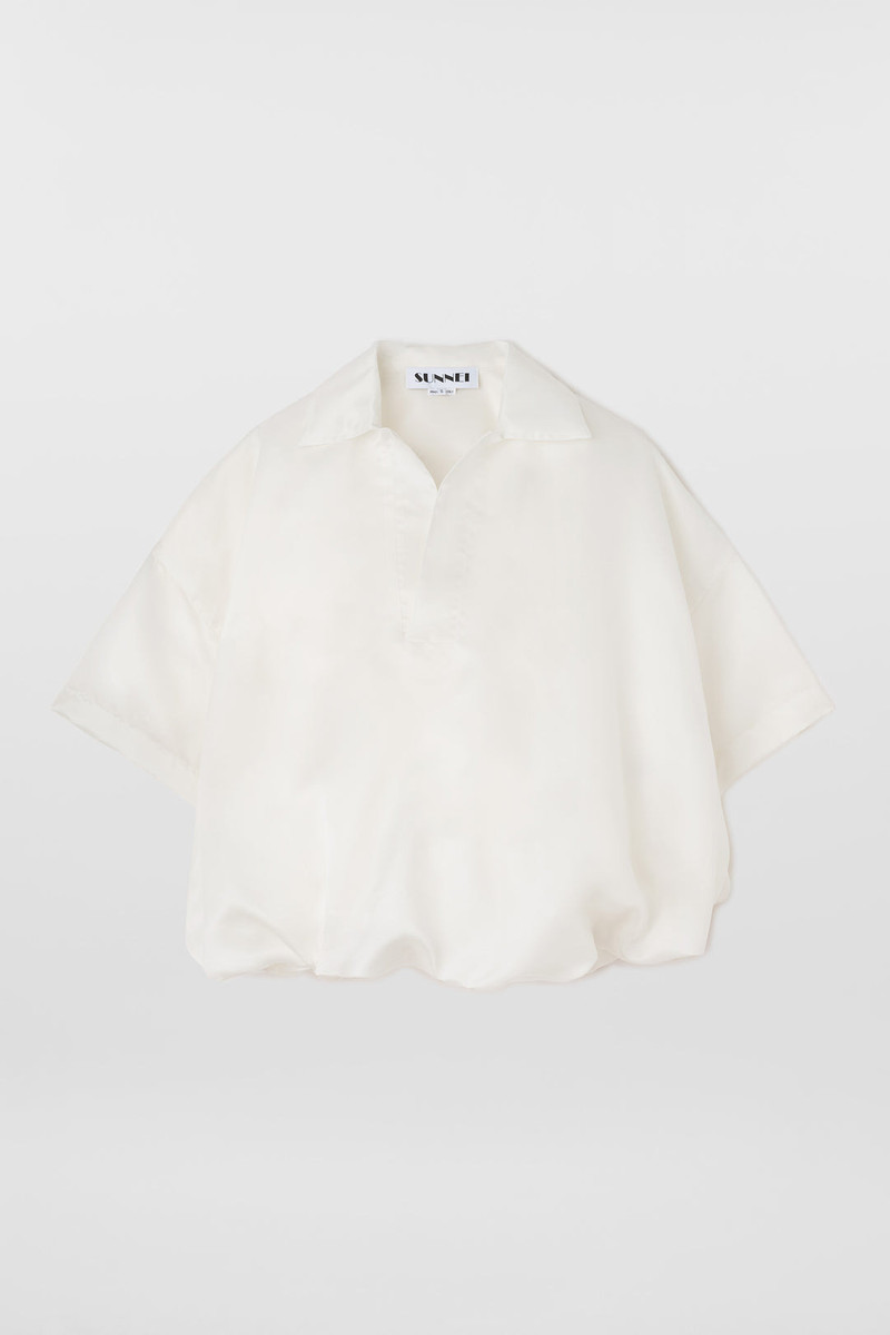 SUNNEI PUFFY POLO / white / silk outlook