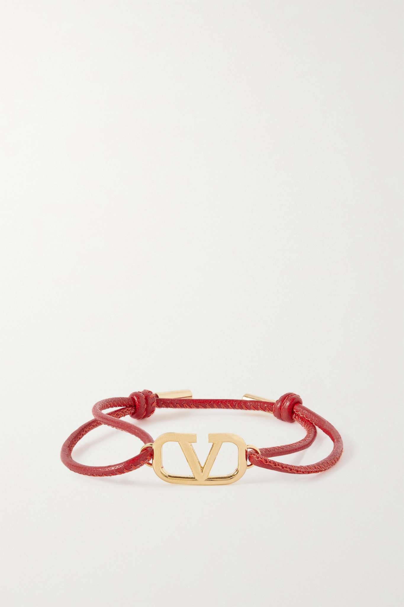 VLOGO gold-tone and leather bracelet - 1