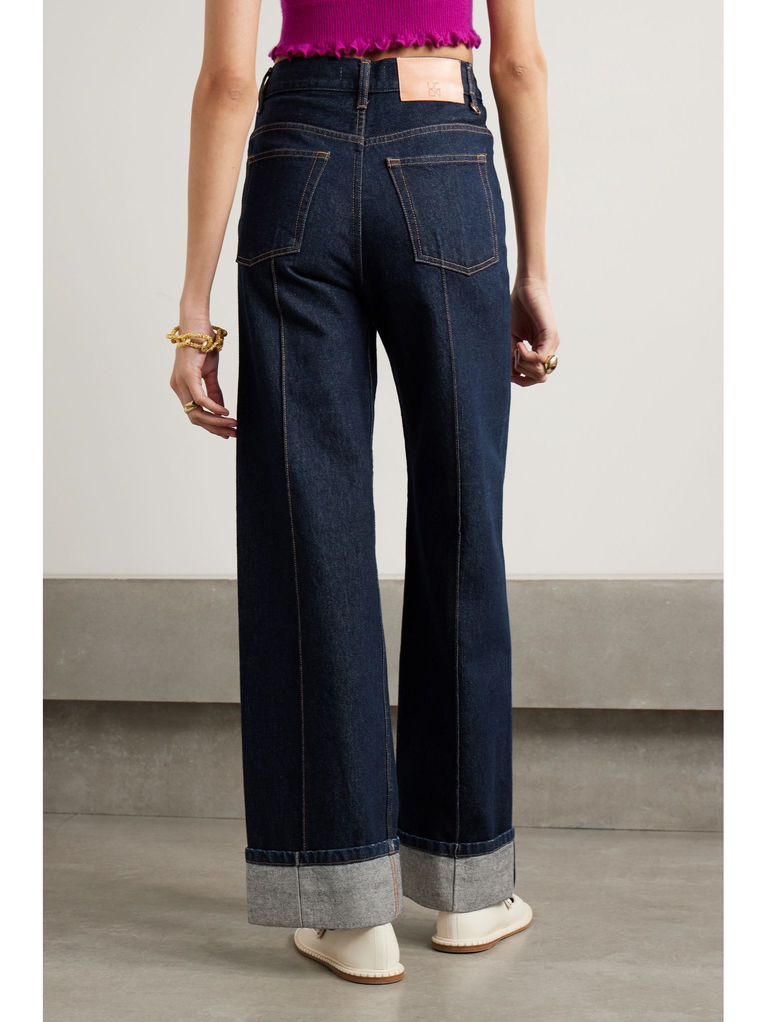 The Genevieve high-rise wide-leg jeans Mid denim - 4