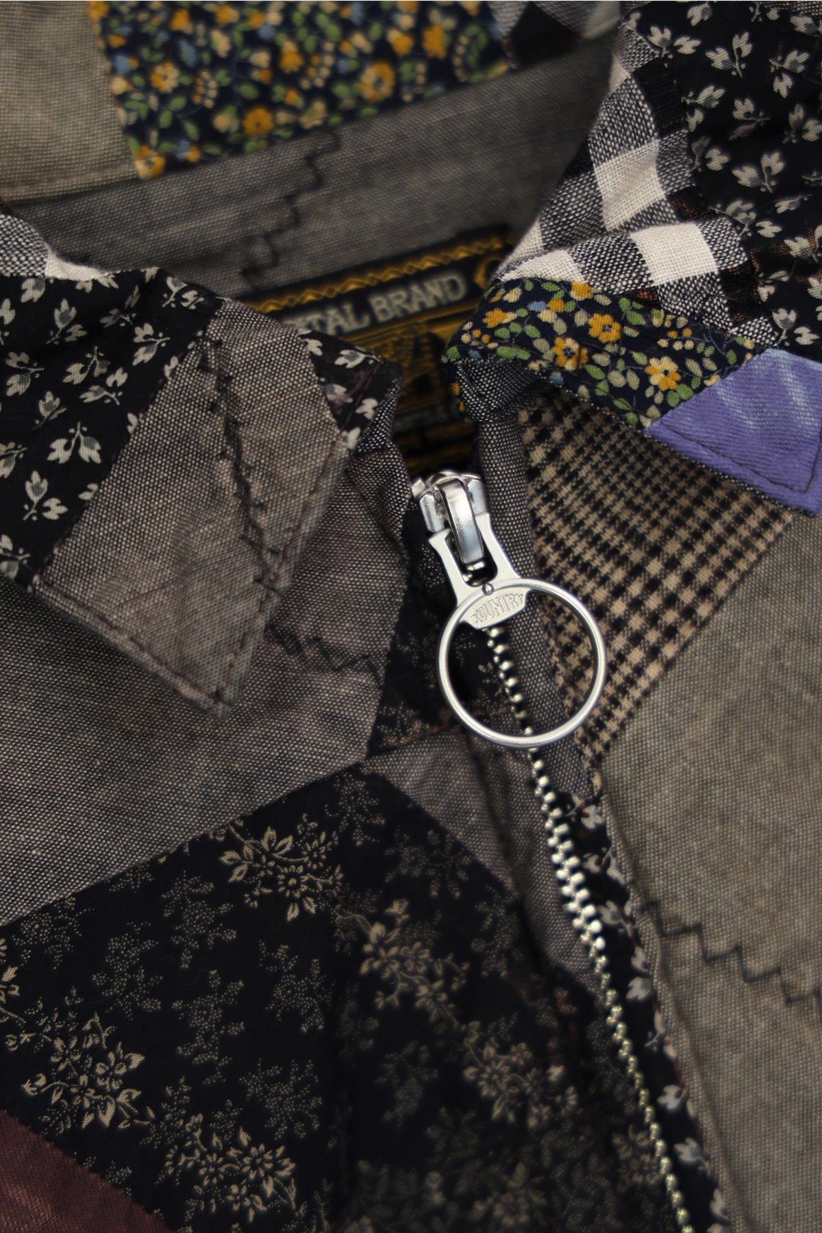 YABANE Quilt Patchwork Drizzler JKT - Black - 2