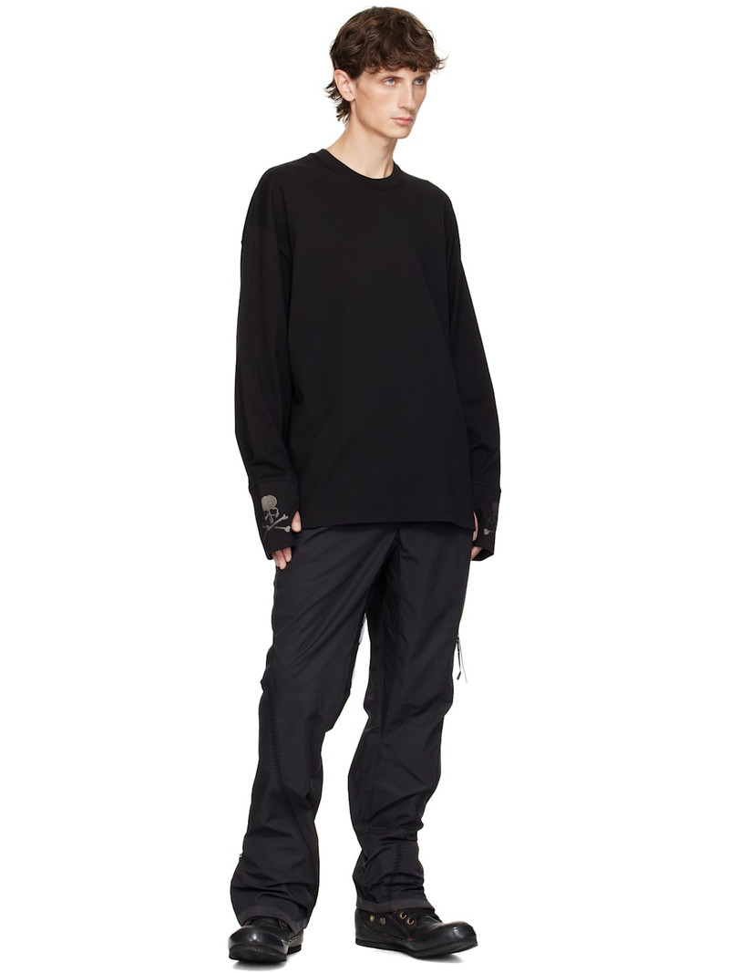 mastermind JAPAN Black Boxy Fit Thumbhole Long Sleeve T-shirt outlook