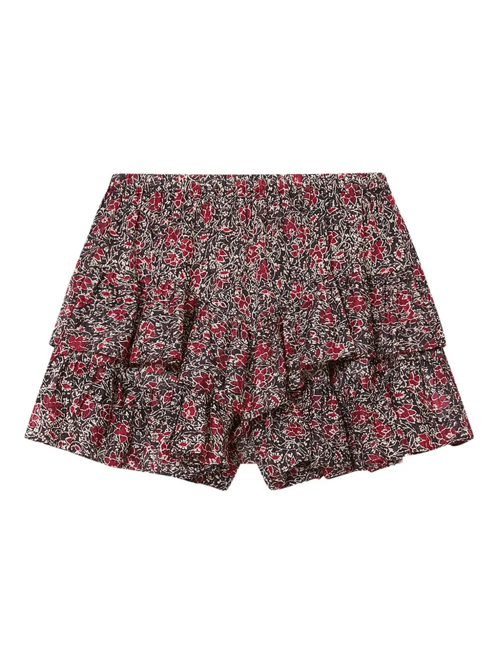 JOCADIA ruffled floral-pattern shorts - 1