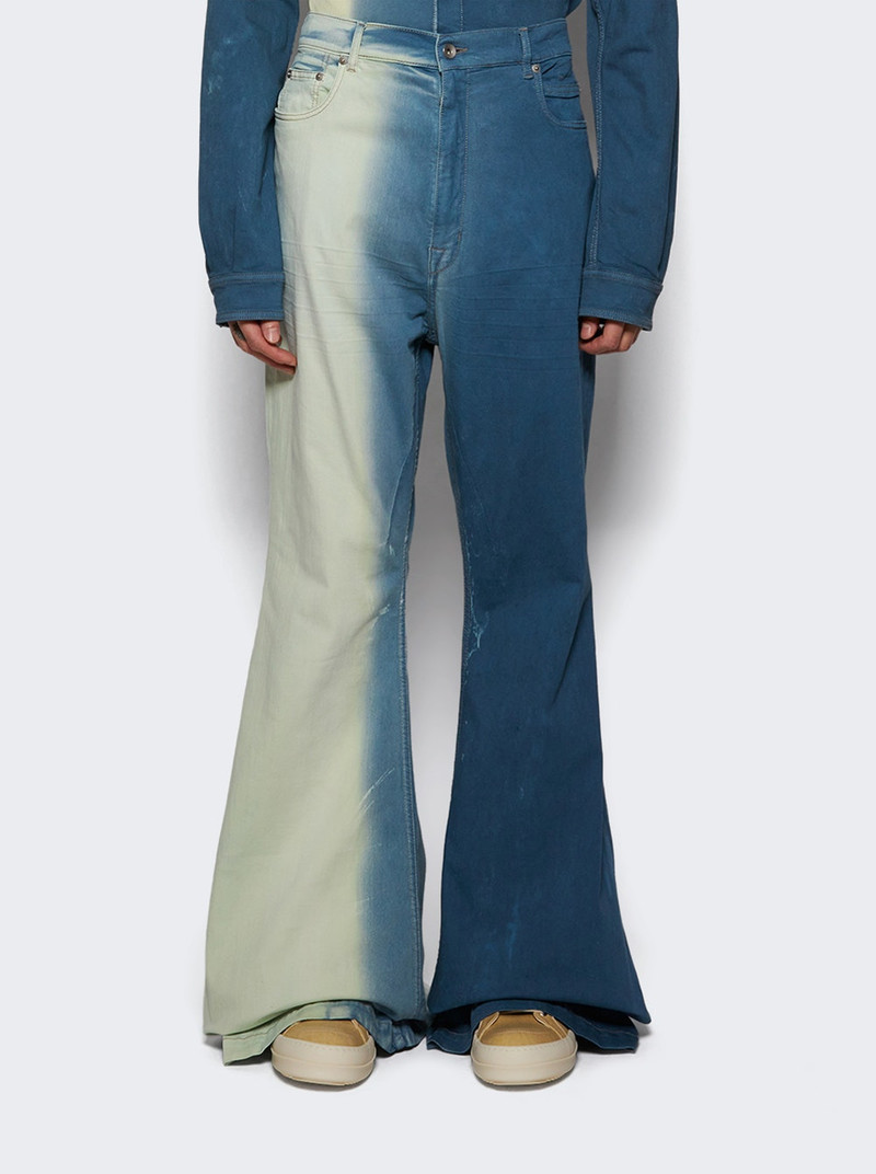 Rick Owens DRKSHDW Bolan Bootcut Denim Pants Toothpaste Degrade outlook