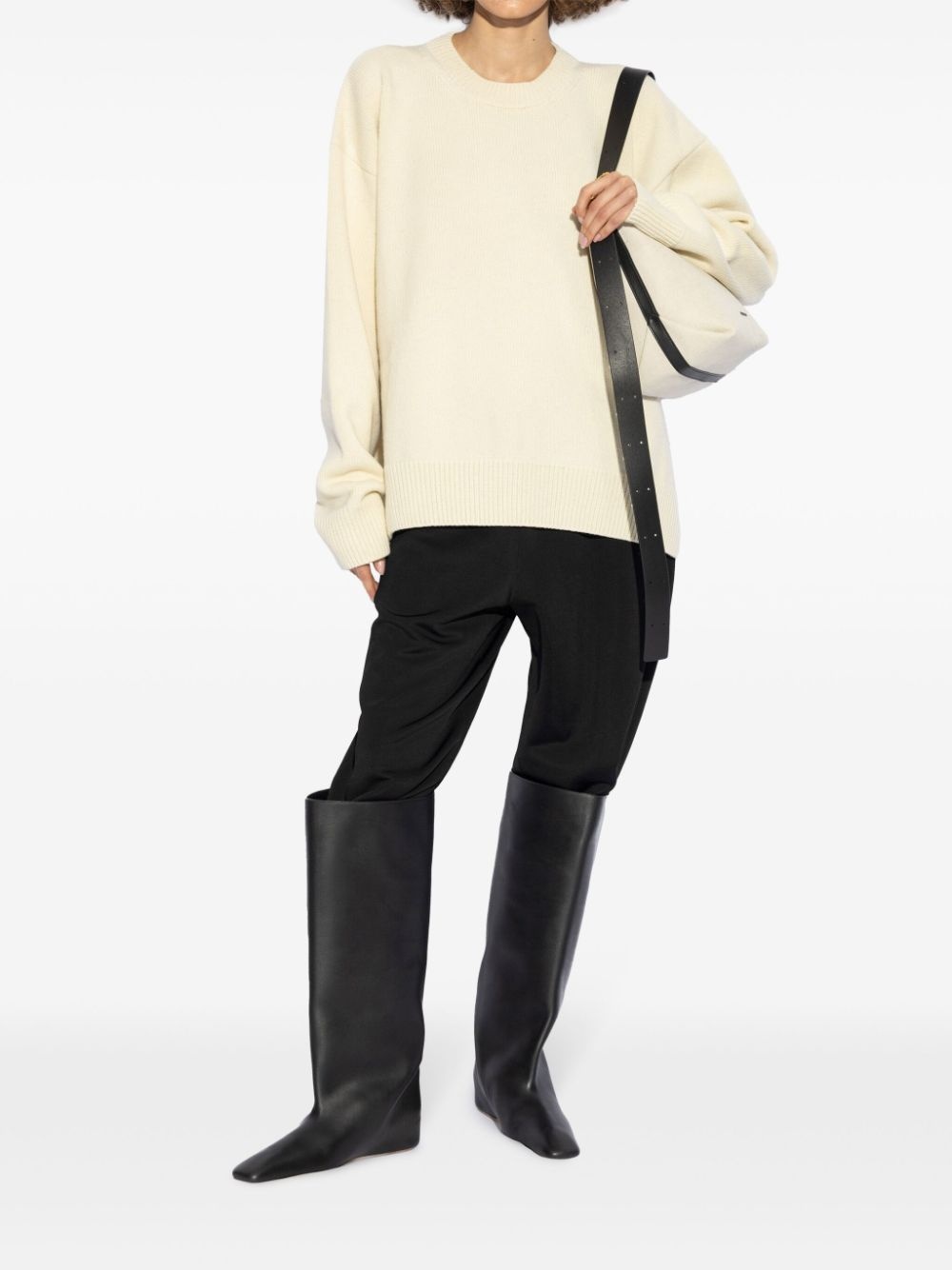 drop-shoulder crew-neck jumper - 2