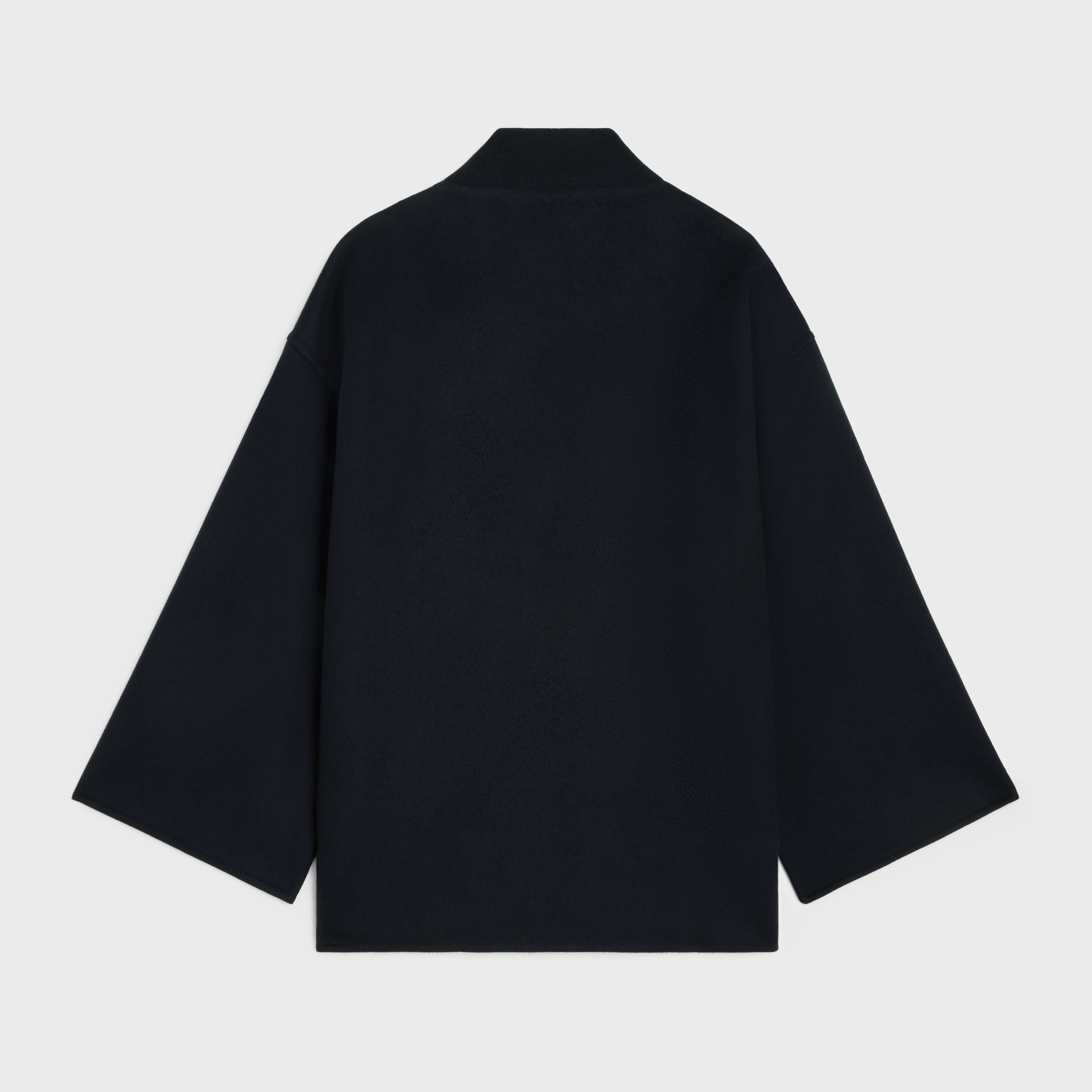 loose peacoat in double face cashmere - 2