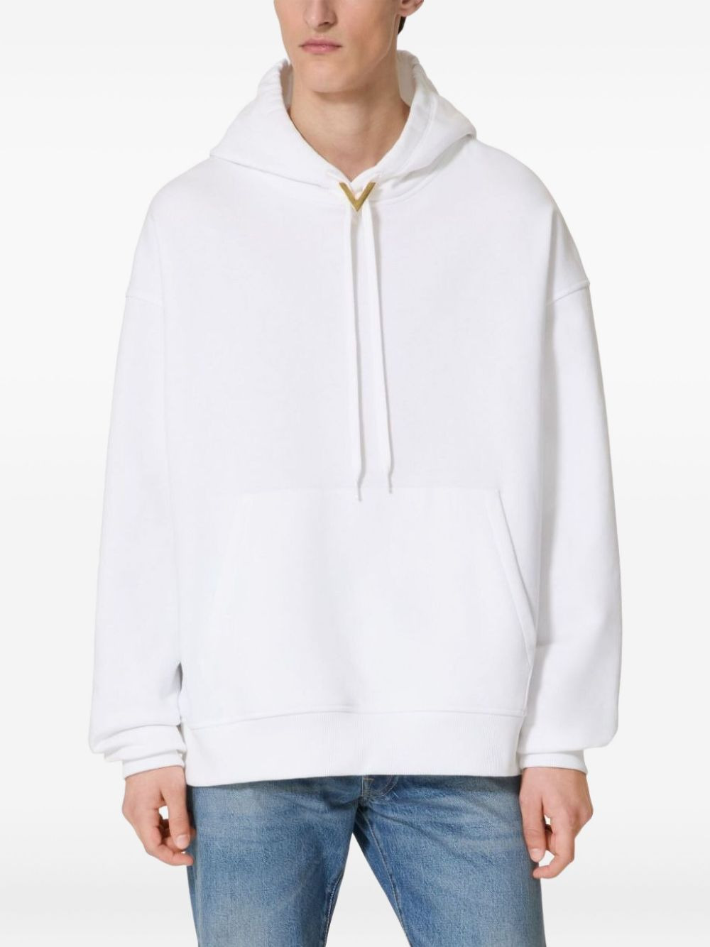 VLogo cotton hoodie - 3