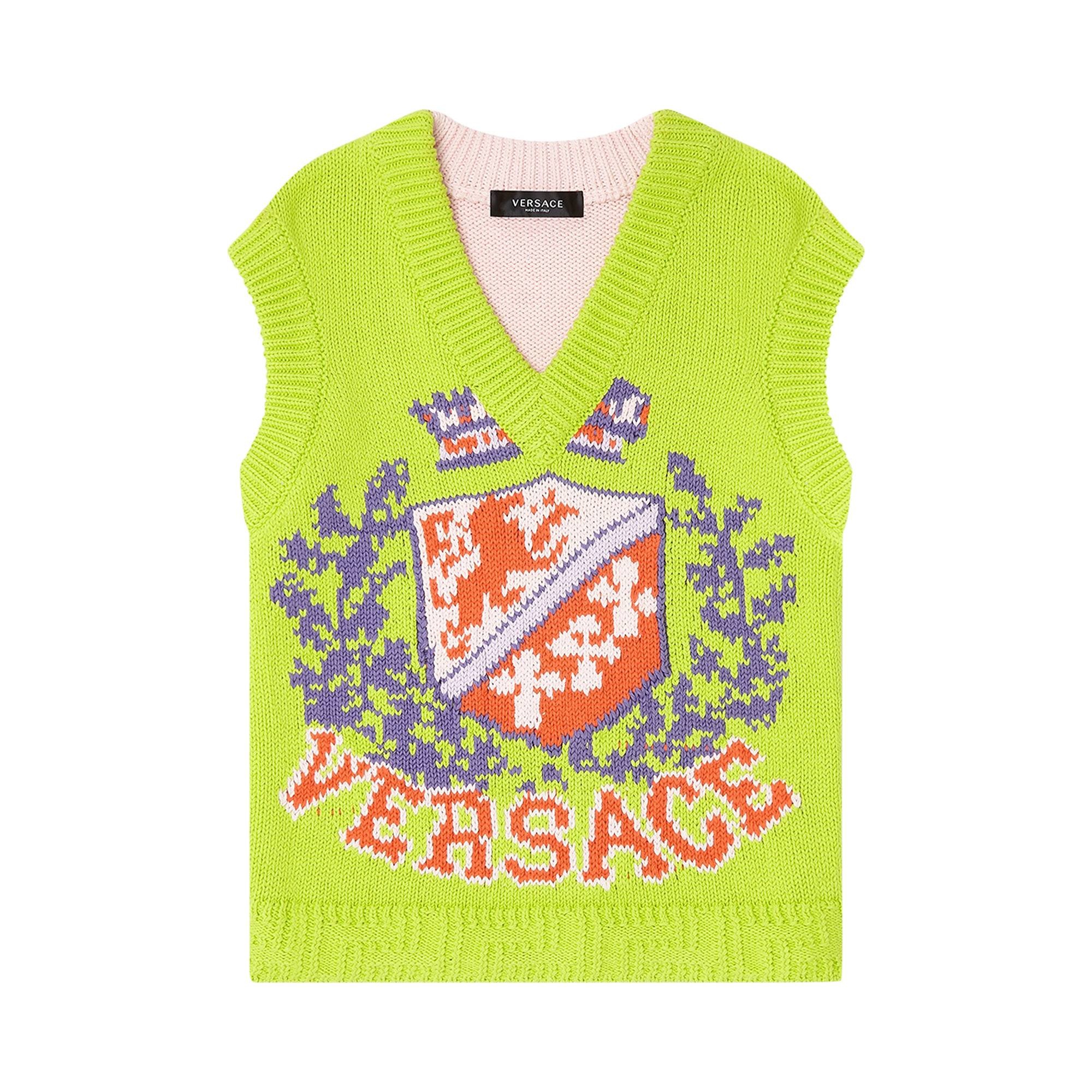 Versace Royal Rebellion Intarsia Knit Top 'Multicolor' - 1