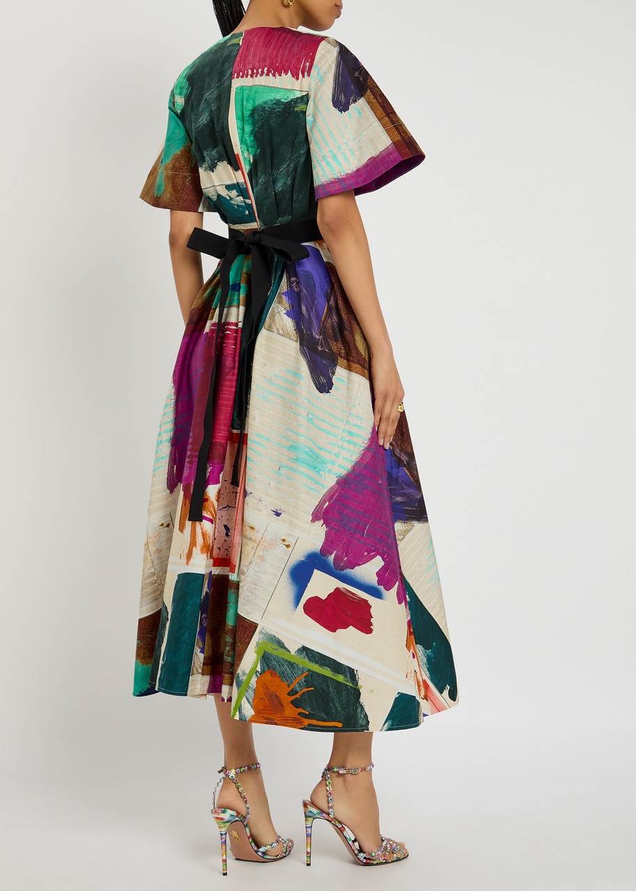 Roksanda Maite Printed Cotton Midi Dress - 3