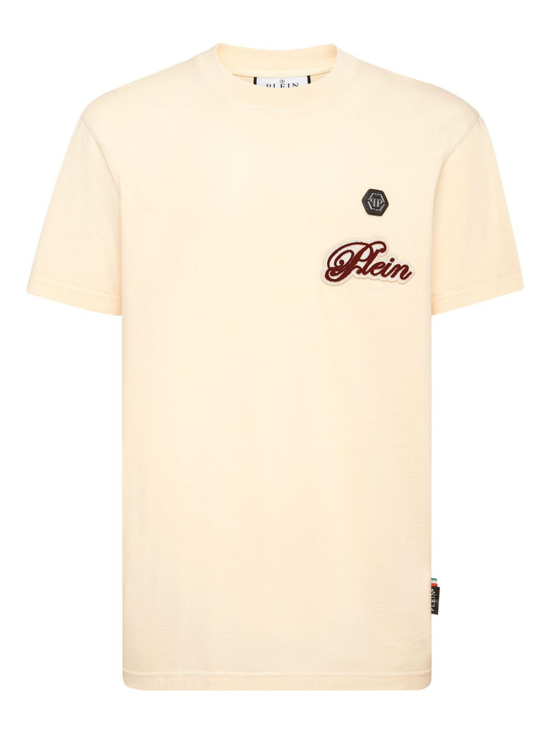 logo-patch round-neck T-shirt 1