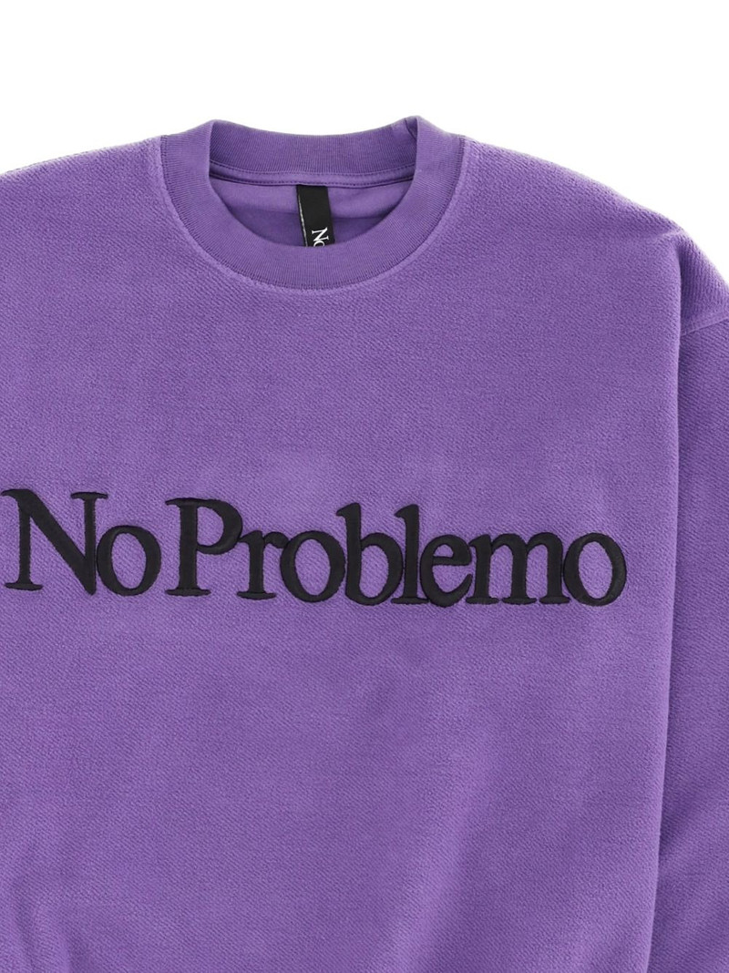 No Problemo logo-print reverse-fleece sweatshirt outlook