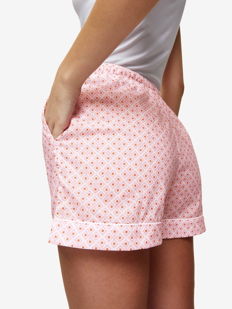 Women's Lounge Shorts Ledbury 56 Cotton Batiste Pink - 5