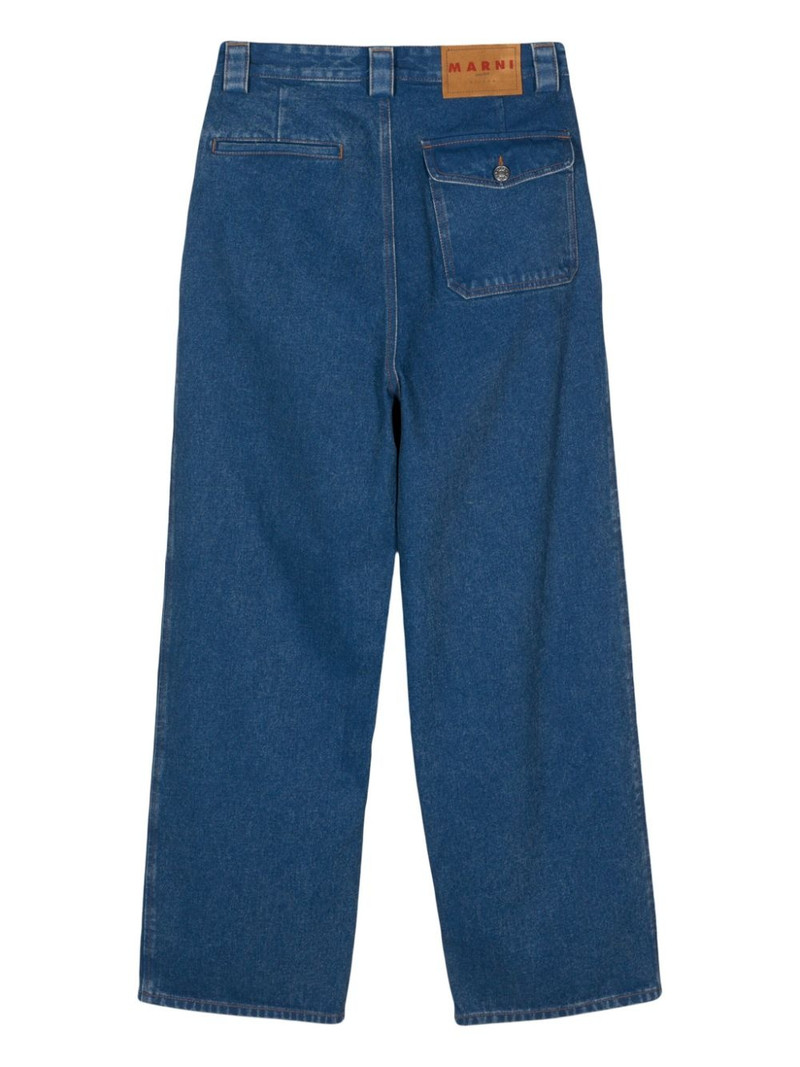 Marni logo-patch cotton jeans outlook