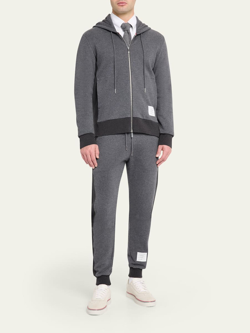 Thom Browne Men's Cotton 4-Bar Stripe Full-Zip Hoodie outlook