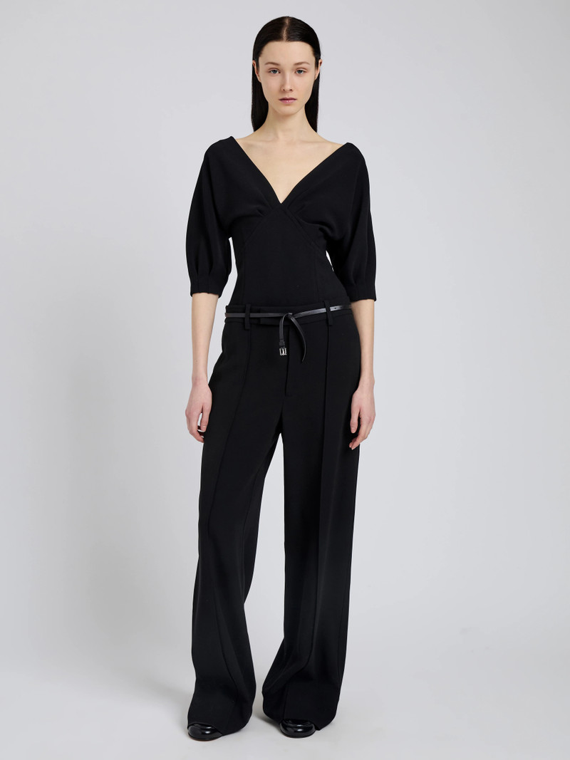 Proenza Schouler Darena Top in Compact Stretch Crepe outlook
