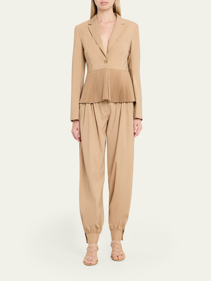 ULLA JOHNSON Luella Pleated Wool-Blend Pants outlook