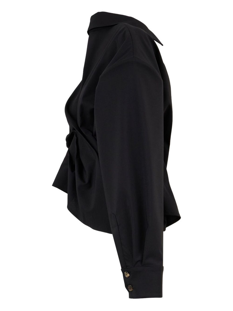 A.W.A.K.E. MODE twisted-detail shirt outlook