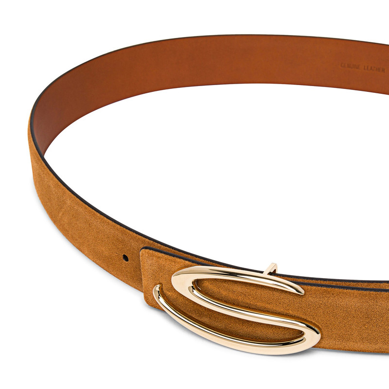 Brown suede belt strap 3