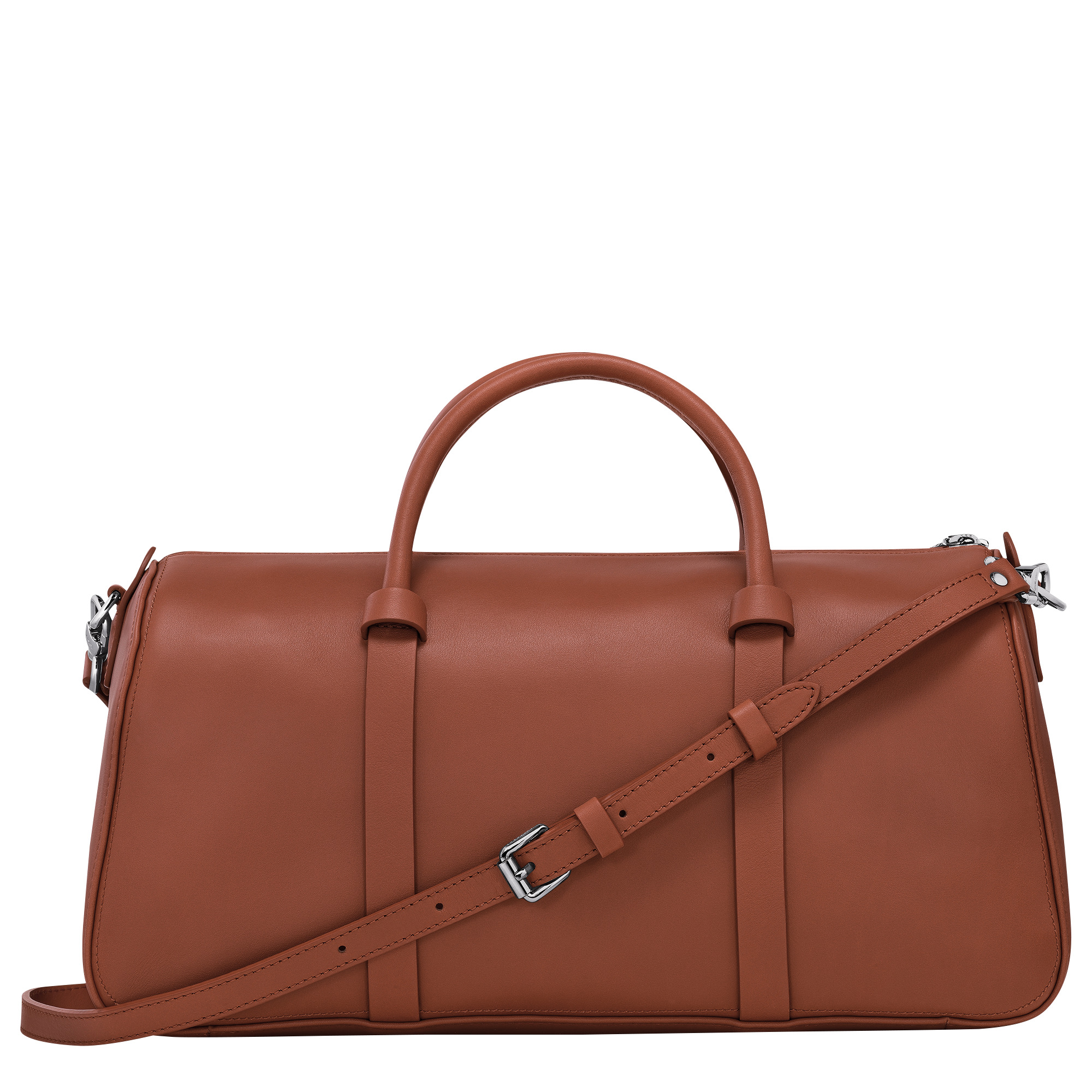 ★関税込み★ Longchamp COGNAC LEATHER DAYLONG HANDLE BAG Longchamp Daylong L Handbag Cognac - Leather | REVERSIBLE