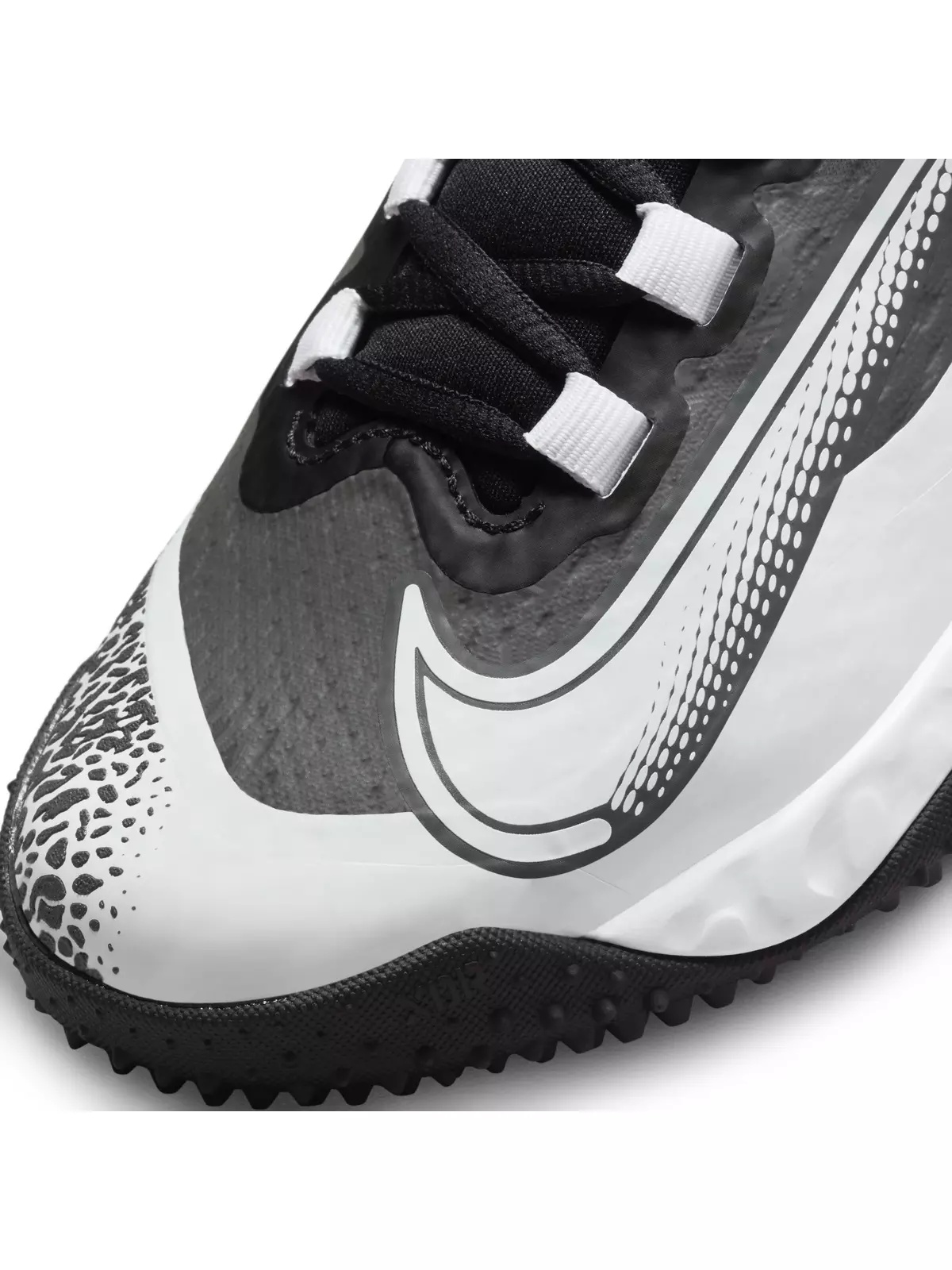 Alpha Huarache Elite 4 Turf "Black/White/Iron Grey" Women's Softball Shoe - 8