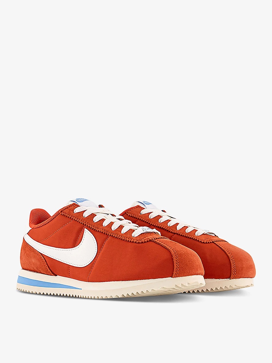Cortez Swoosh-logo leather low-top trainers - 3