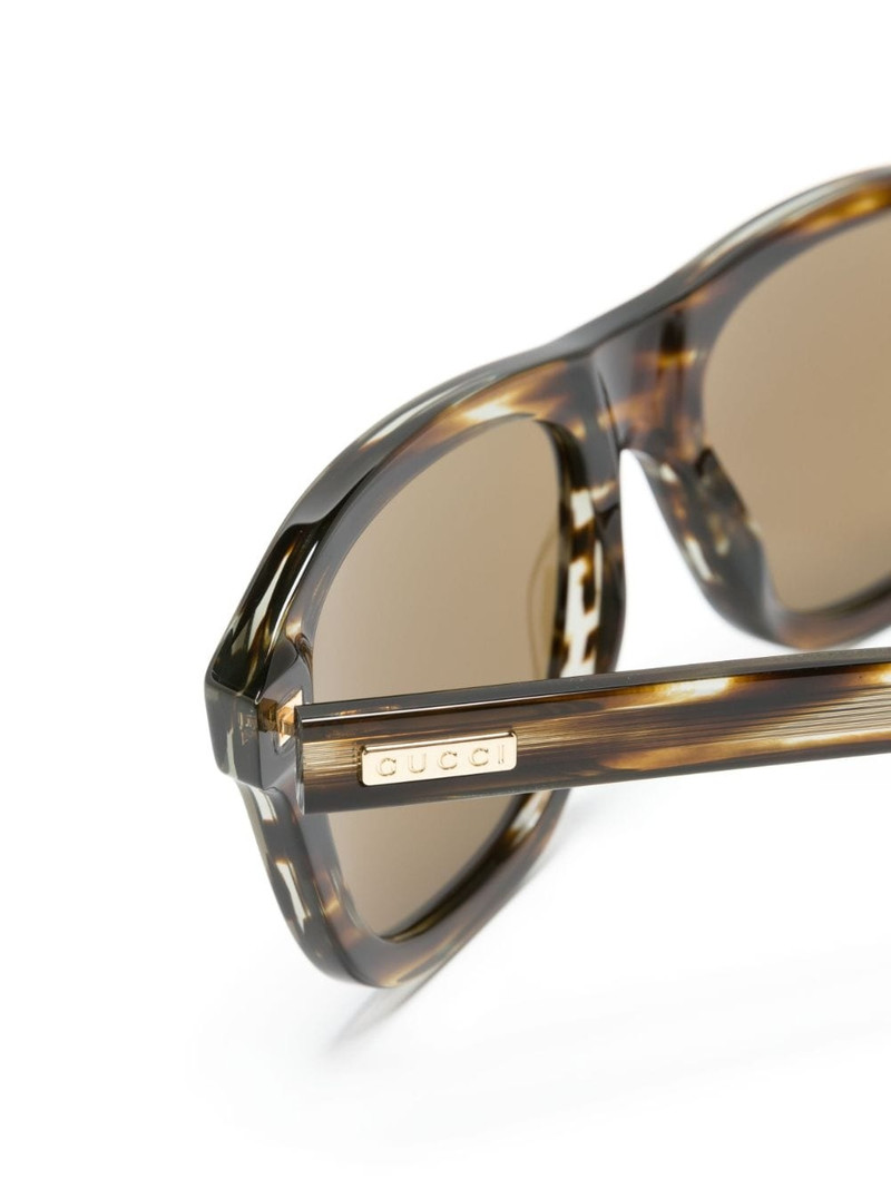 logo-plaque square-frame sunglasses 3