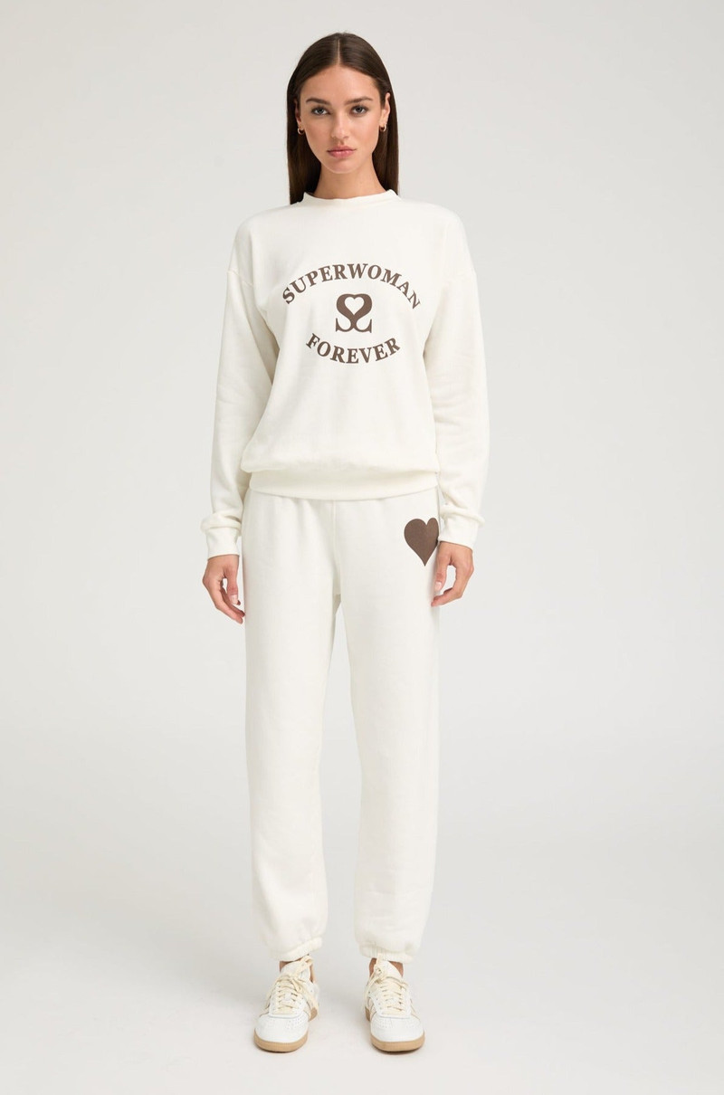 SPRWMN OFF WHITE SUPER WOMAN FOREVER SWEATSHIRT outlook