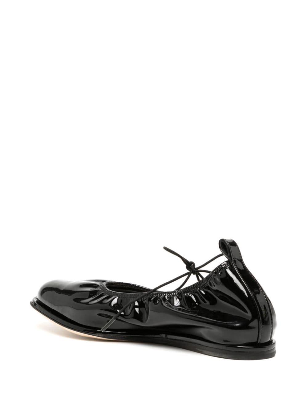 heart-toe patent leather ballerina shoes - 3