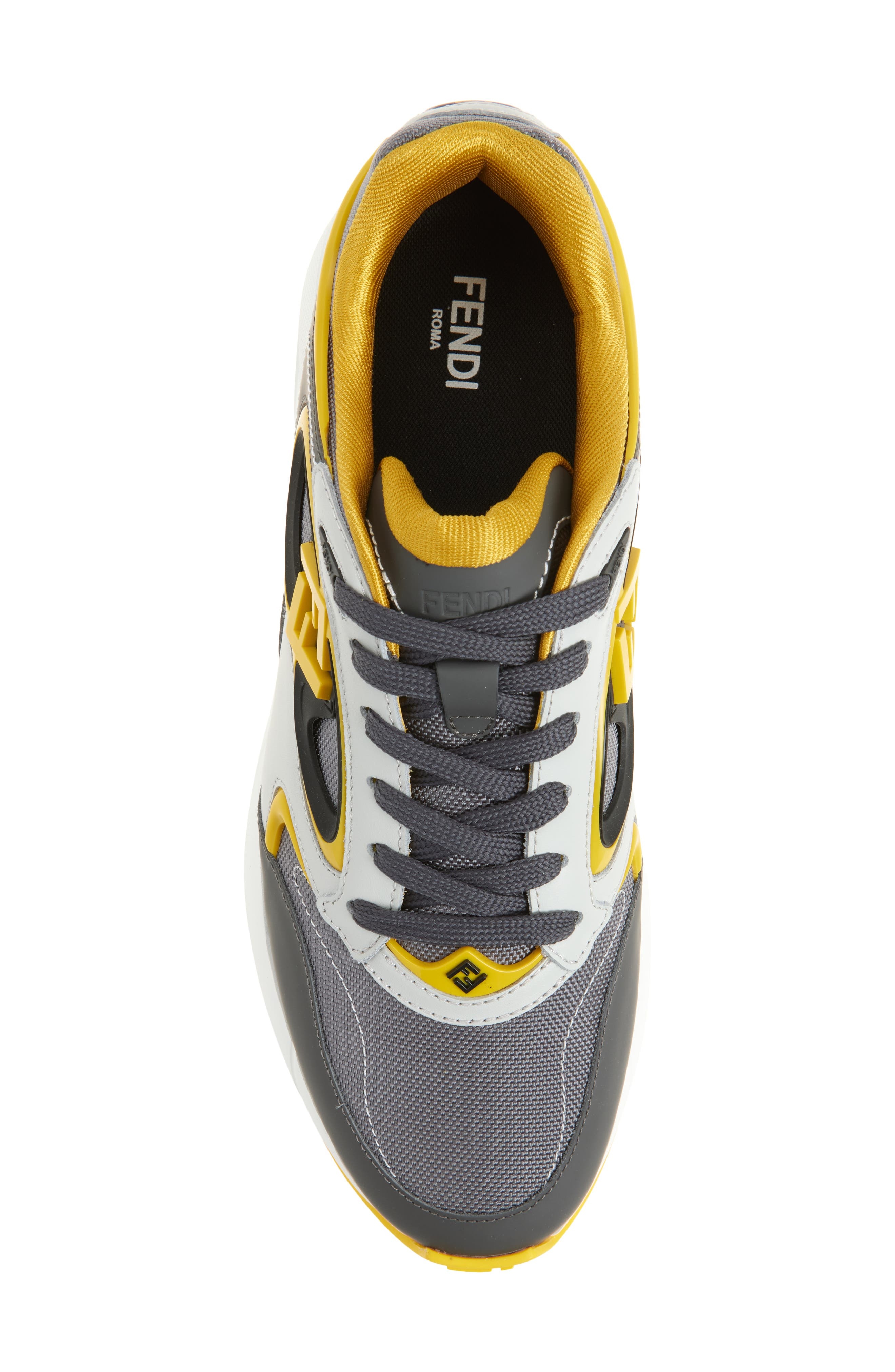 Fendi Forward Low Top Sneaker in Silver Senap at Nordstrom - 5