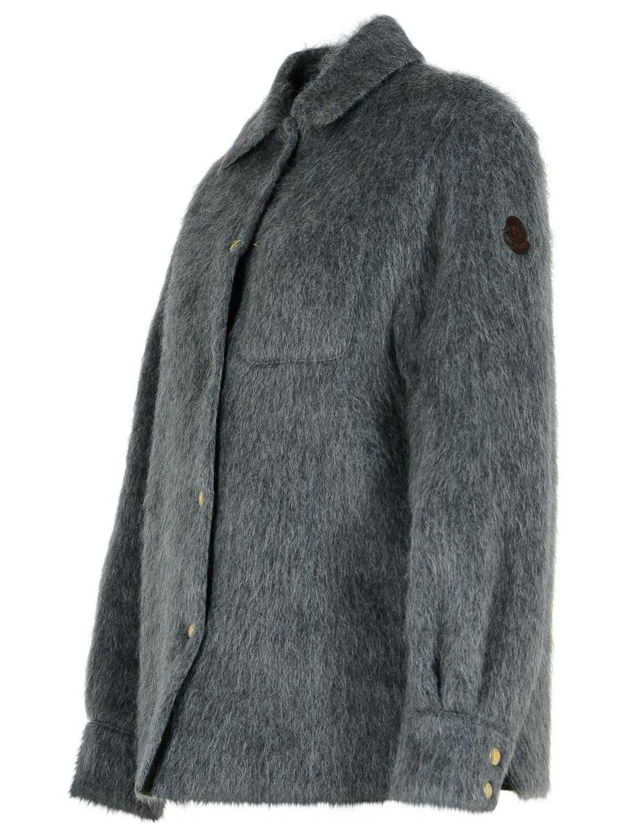 Moncler Grey Wool Blend Jacket - 2