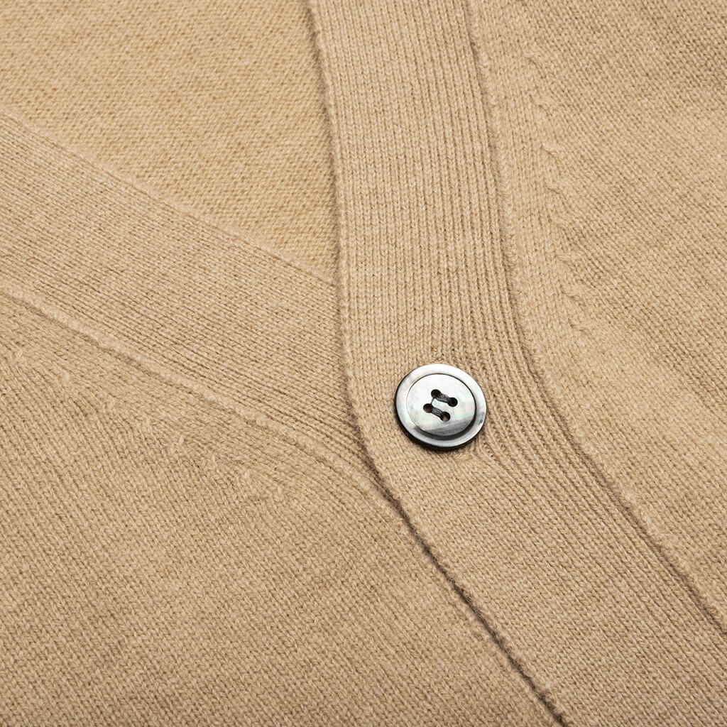 COMME DES GARCONS PLAY X THE ARTIST INVADER CARDIGAN - CAMEL - 5