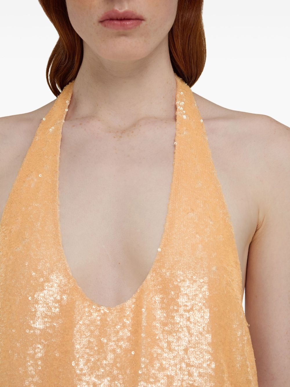 sequinned midi dress - 4