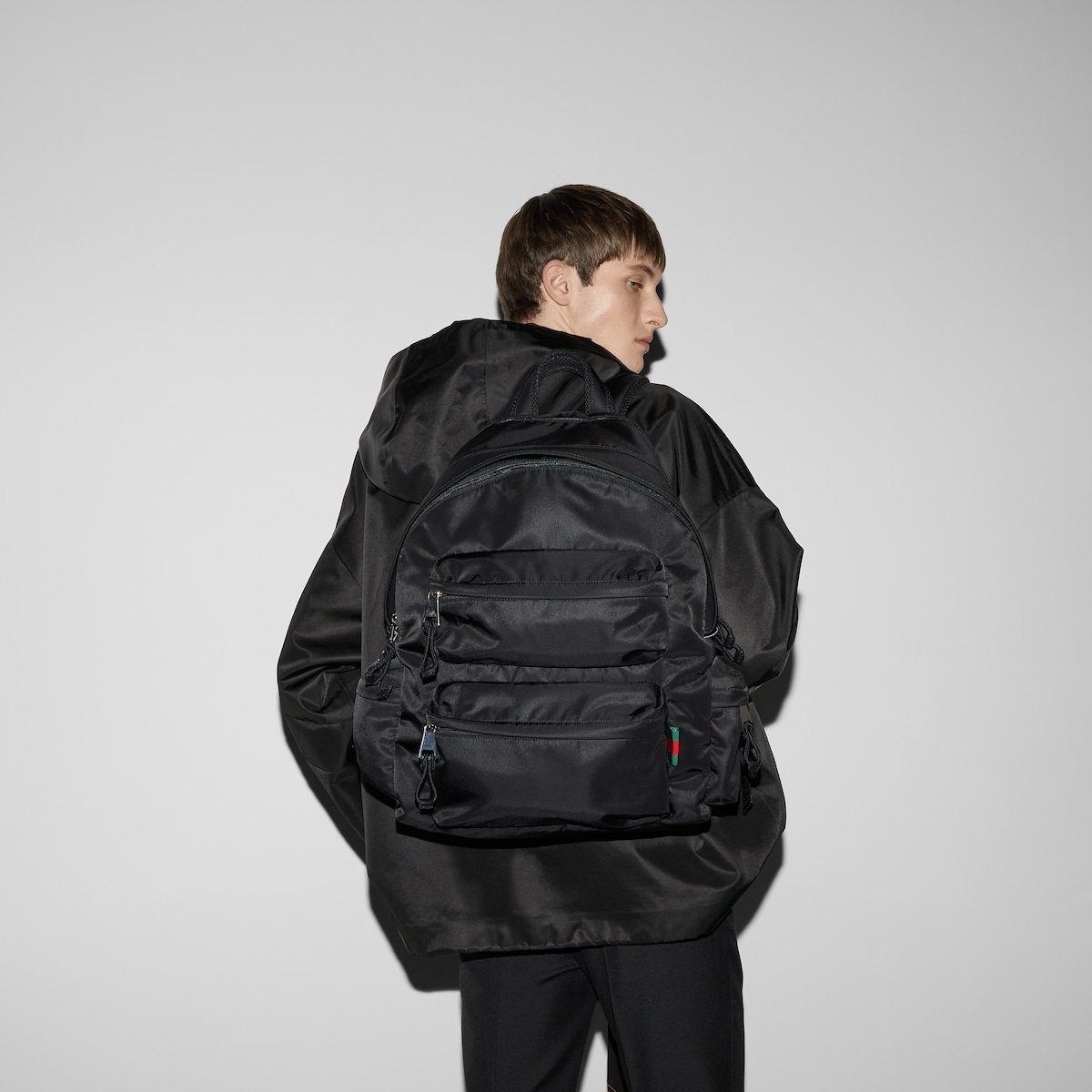 Large backpack with Gucci logo - 3