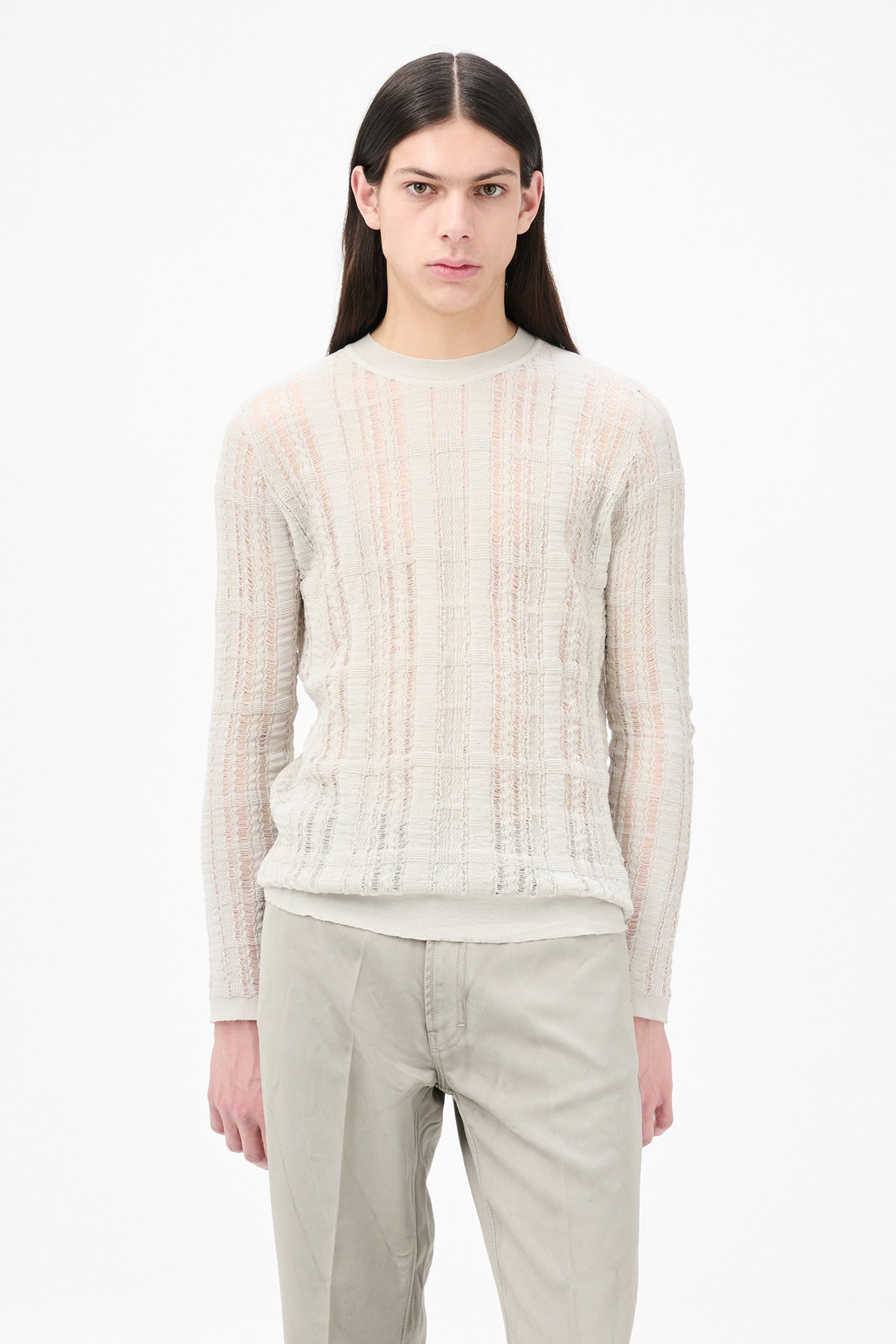 Formal Roundneck Cloud Grey Tech Cotton - 3