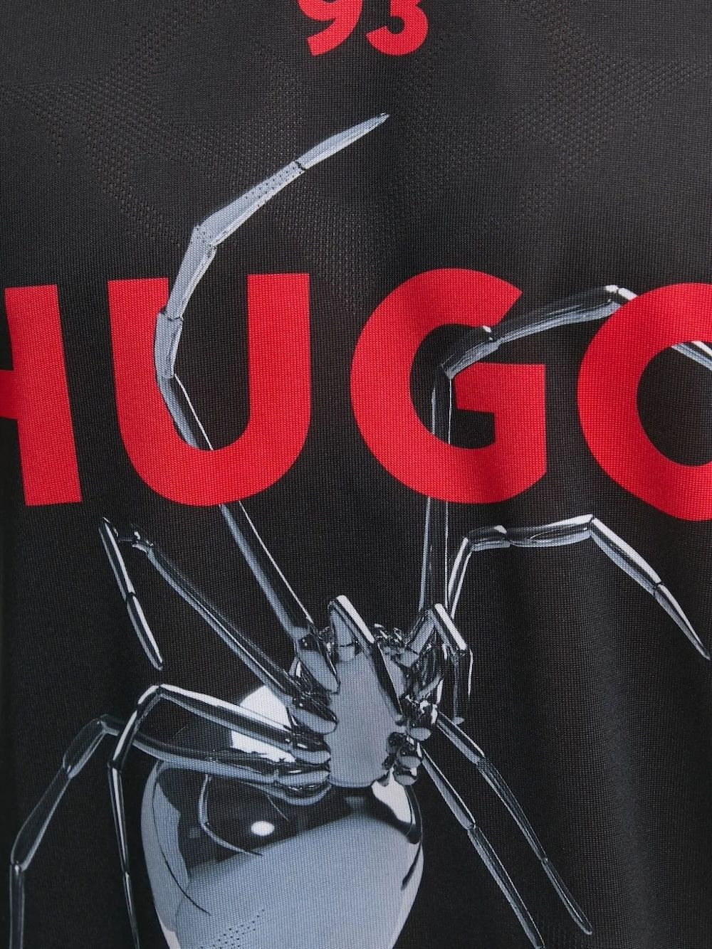spider-print mesh T-shirt - 4