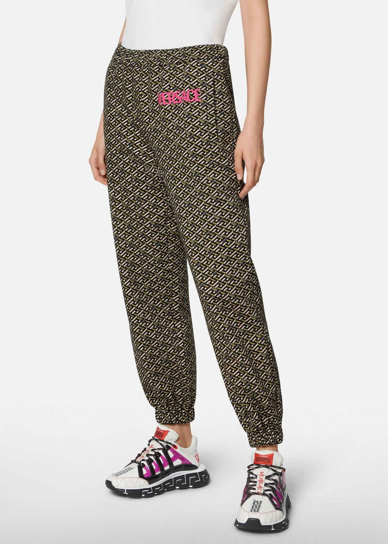 VERSACE La Greca Print Sweatpants outlook