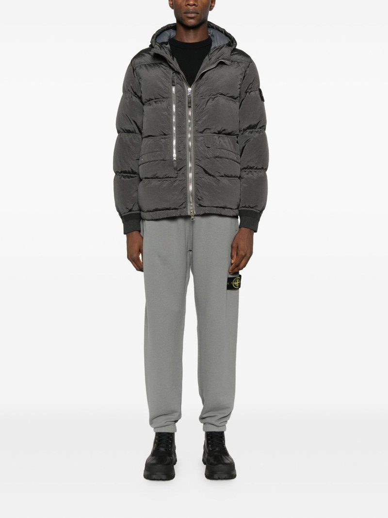 Stone Island logo-patch padded jacket outlook