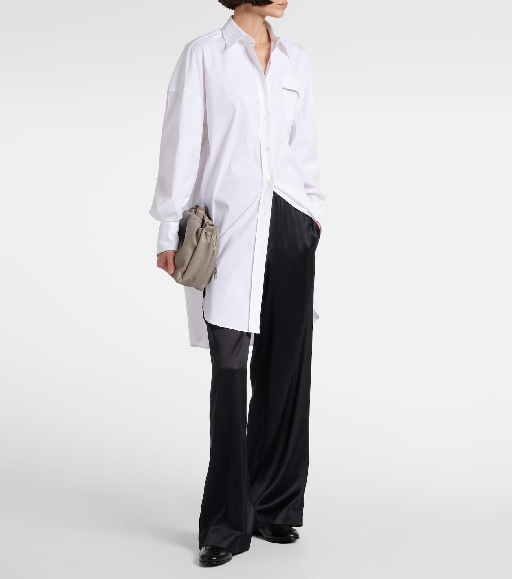 Silk-blend wide-leg pants - 2